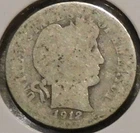 Silver Dime - Barber - 1912 (Worn) [223]