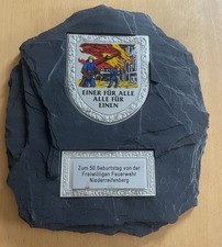 50 Jashre Feuerwehr Niederreifenberg - Schieferplatte