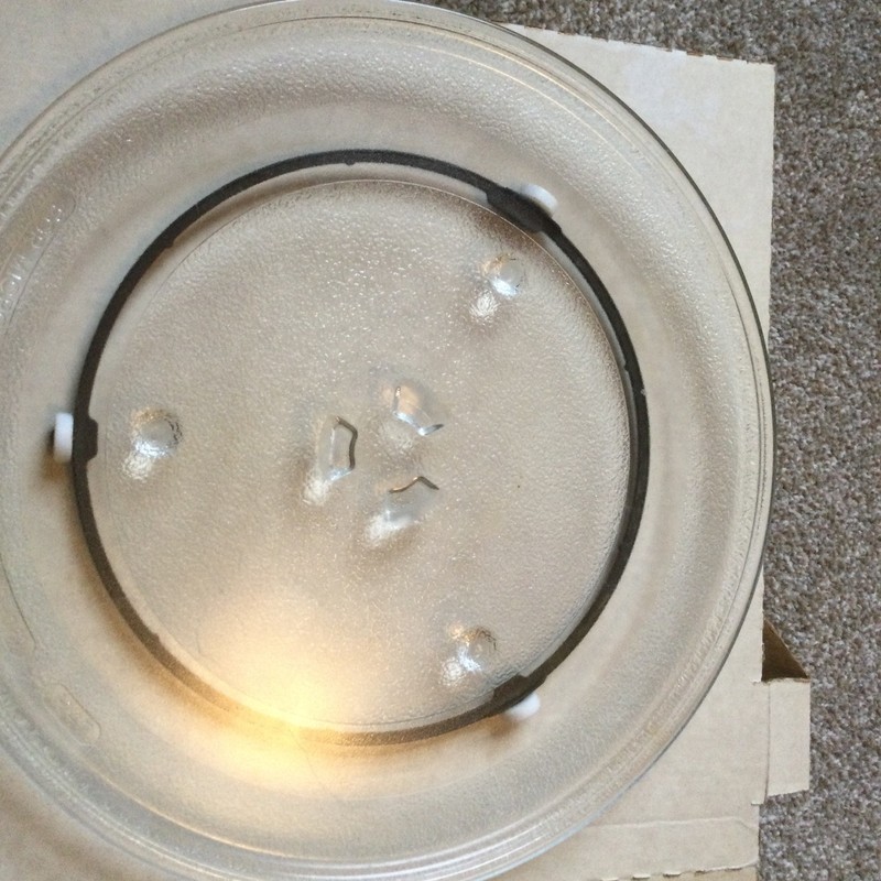 Microwave Glass Turntable Replacement Plate 11.5 Inch Universal With Guide H-47