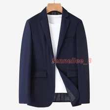 Men Formal One Button Blazer Suit Jacket Casual Business Coat Regular Fit Slim