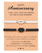Pinky Promise Knot Couples Bracelets Christmas Valentines I Love Anniversary