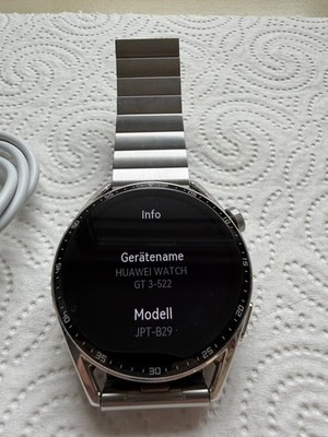 Huawei Watch GT 3 46mm Edelstahlgehäuse, Edelstahlarmband, lange Akkulaufzeit
