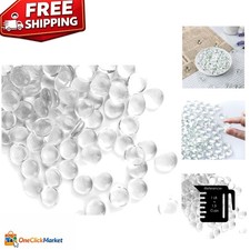 Vase Fillers Crafting Gemstones - 1 LB Clear Glass Beads, Approx. 85-100 PCS