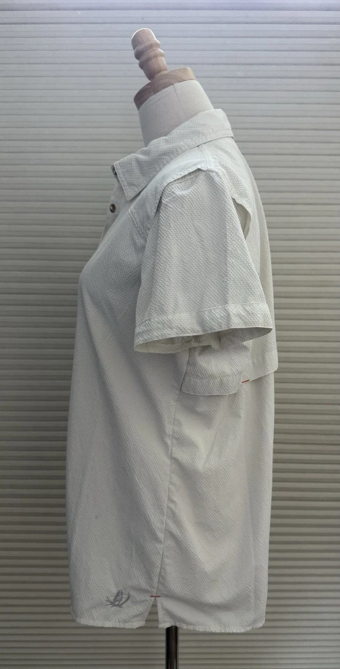 Camisa de pesca Orvis Trout Bum ventilada para mujer manga corta abotonada marfil mediana Foto 2 de 4
