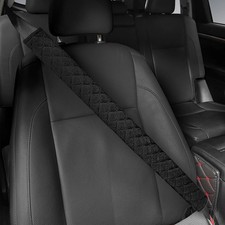 surpassme Car Seat Belt Pads Cover, 1 PC 25.5in Extra 1pc-25.5 inches, Black