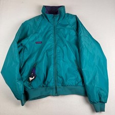Columbia Vintage Reversible Jacket Teal Purple Thinsulate Thermal Mens L Bomber