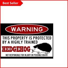 8x12 Funny Hedgehog Sign - Unique Indoor Outdoor Tin Decoration Gift Idea