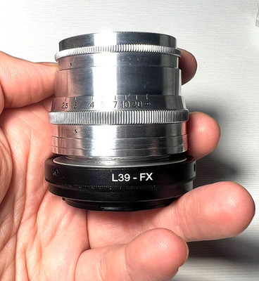 JUPITER-8 50mm f/2 Soviet Vintage Lens M39 + L39-FX Adapter for