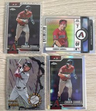 2026 Topps Chrome Corbin Carroll 4 Card Lot X-Fractor Prism LogoFractor Inserts