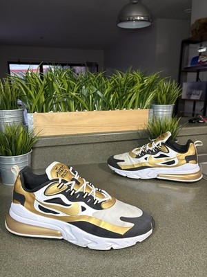 Nike Air Max 270 React White Metallic Gold CW7298-100 Men s Size 13 Retail $170