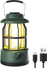 EverBrite LED Camping Lantern, USB C Rechargeable Lantern with Stepless Dimming,