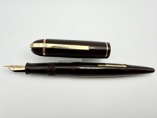 WAHL EVERSHARP SKYLINE DEMI BROWN FOUNTAIN PEN F 14K