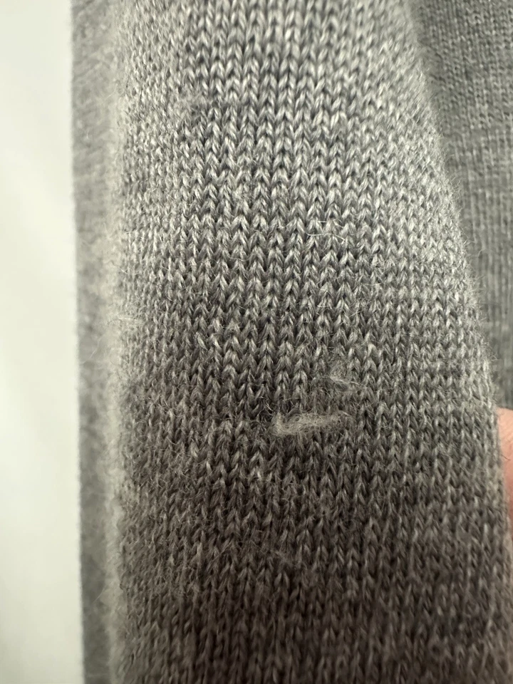 R.E.D. Suéter Valentino Cuello en V Talla 44 Diseño Floral 3D Mezcla Lana Gris Foto 4 de 4