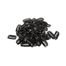 50 Pcs U Shape Wig Snap Clips with 6 Teeth Metal Hair Extension Clips Hairpiece