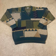 Cosby Vintage Retro 90s PIERRE SANGAN Green Sweater Pullover Size Large