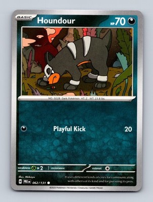TCG Pokemon Karte Houndour PRE 062/131 Eng Mekayu Prismatic Evolutions