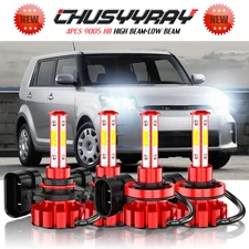 For Scion XB 2008-2015 Combo 4X 9005 H11 LED Headlight Bulbs High Low Beam 6000K