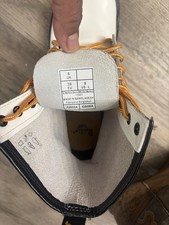 Dr. Martens White Leather Combat Boots Men's US 8 UK 6 EU 39 Ankle Lace Up