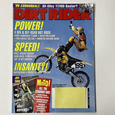 #ad Dirt Rider Magazine 1998 June Moto Power Speed Insanity 1999 Cannondale Alloy $13.99