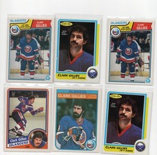 CLARK GILLIES BUFFALO SABRES 1982-87 O-PEE-CHEE OPC 6X HOF LOT EX-NM