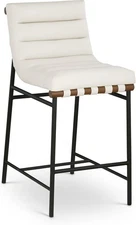 Meridian Furniture 813Cream-C Burke Collection Modern | Counter Stool, Cream