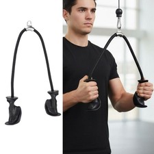 PULL DOWN ROPE BICEP ROPES CABLE ATTACHMENT HANDLE GYM MULTIGYM LAT TRICEP HOME