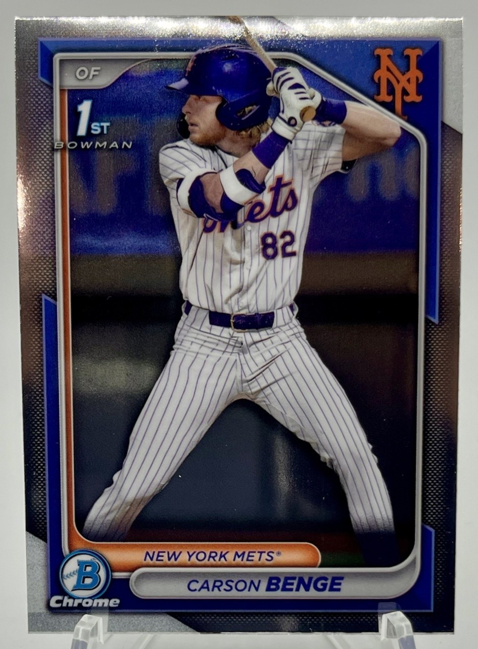Carson Benge 2024 Bowman Draft #BDC-28 Chrome 1st Prospect Mets