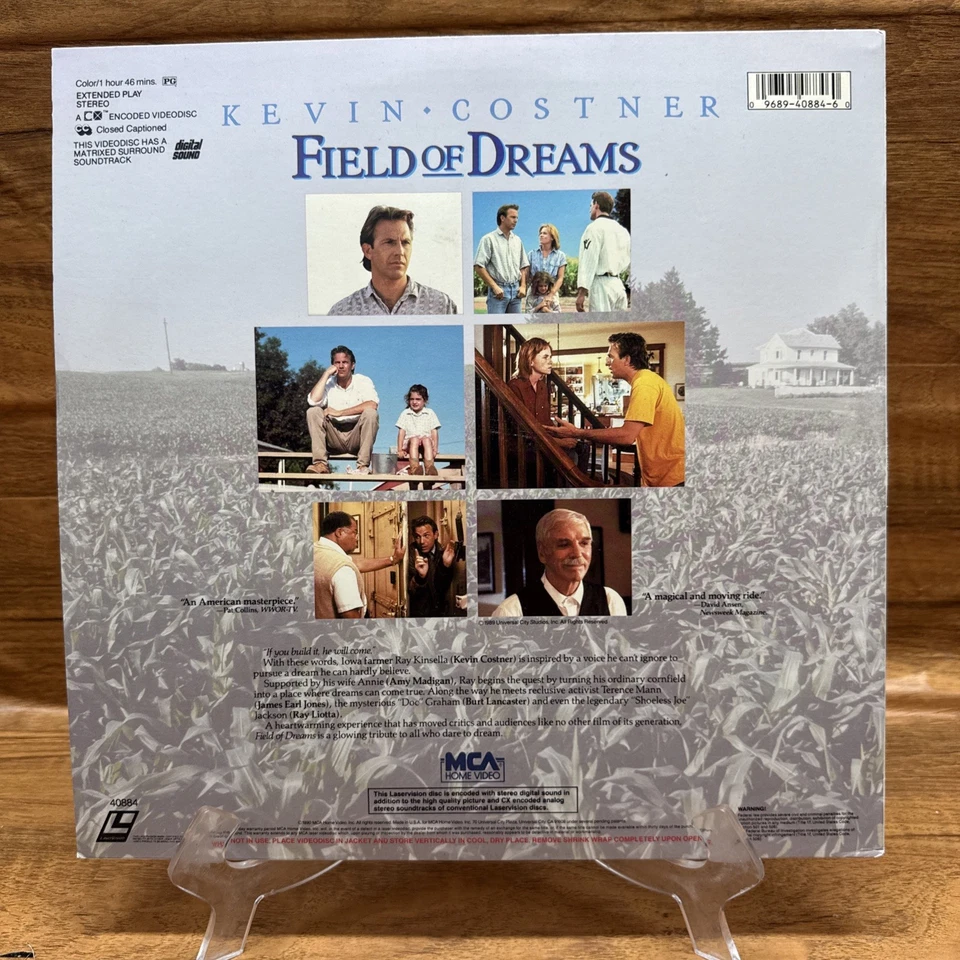Field of Dreams Movie (Laserdisc 1989) Stereo Kevin Costner Ray Liotta Tested - Imagem 2 de 4
