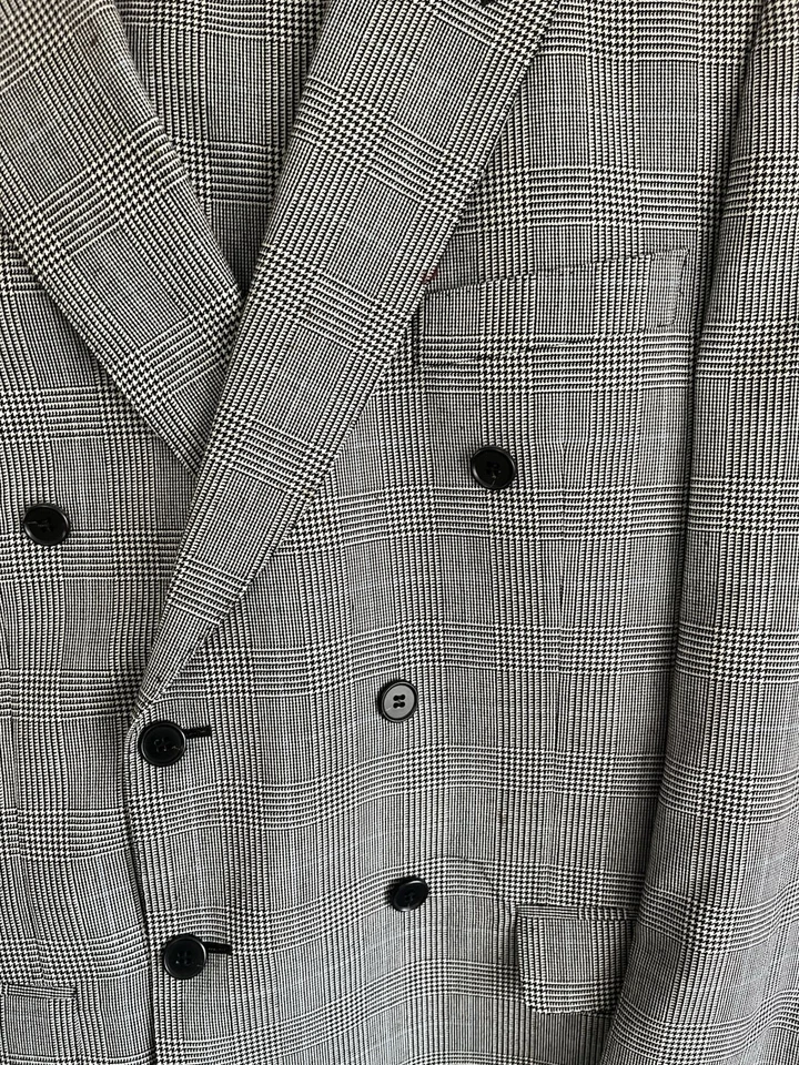 HAMILTON BROWNE Gris Doble Pecho Lana 2 Piezas Traje 38 R Chaqueta Pantalones 32 R Foto 4 de 4