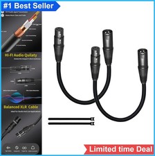 XLR Microphone Cable 1.6FT 2 Pack Male to Female 3 Pin OFC Shielded Balanced