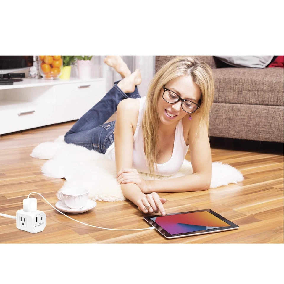 Extension Cord - Portable and Compact Extension Cord with Multiple Outlets - - Image 4 of 4