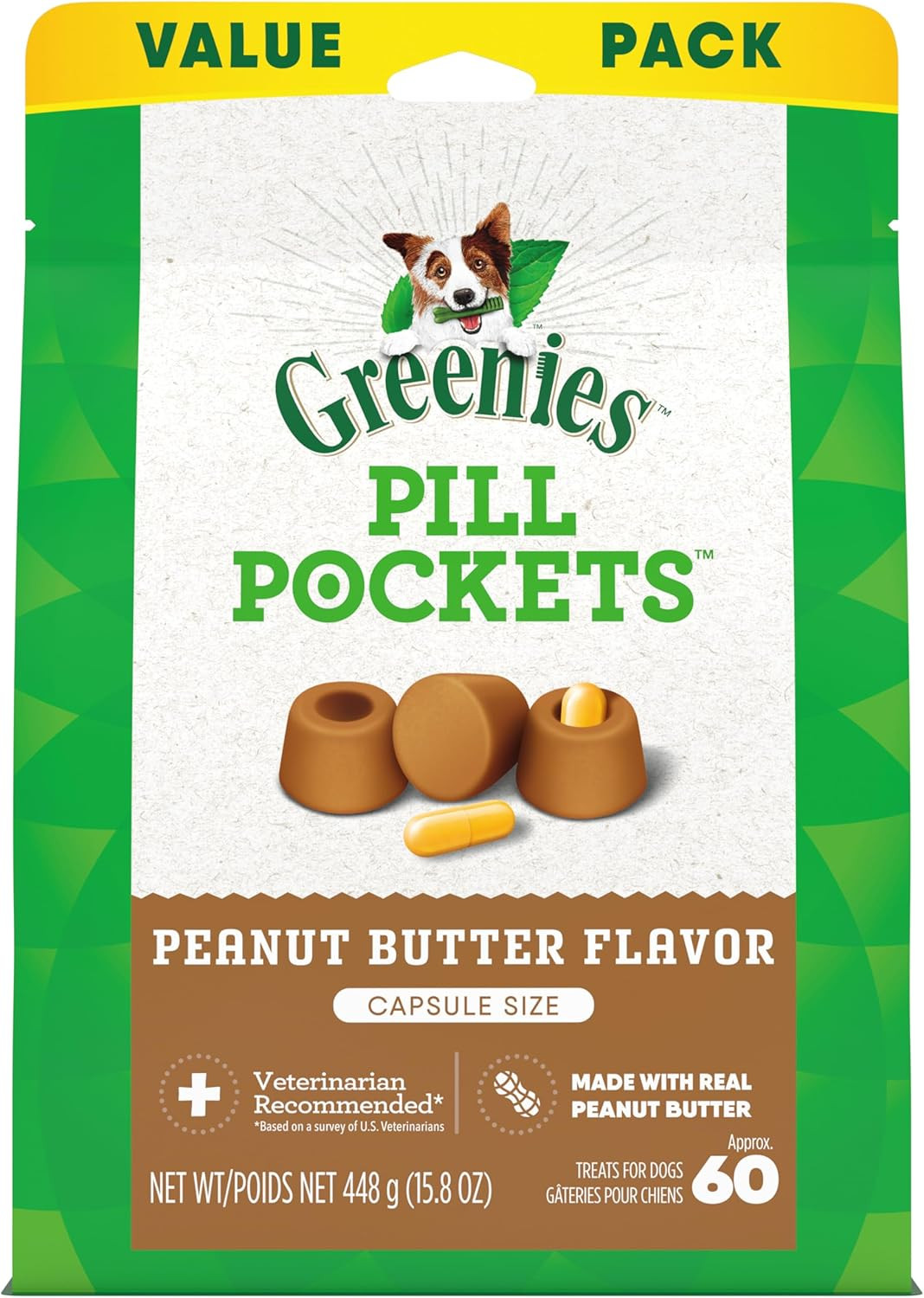 Pill Pockets for Dogs Large Size, Soft Dog Treats, with Real
