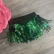 REVOLUTION TENTH HOUSE Sequin Fringe Skirt/Briefs Adult Medium MA Dance Costume