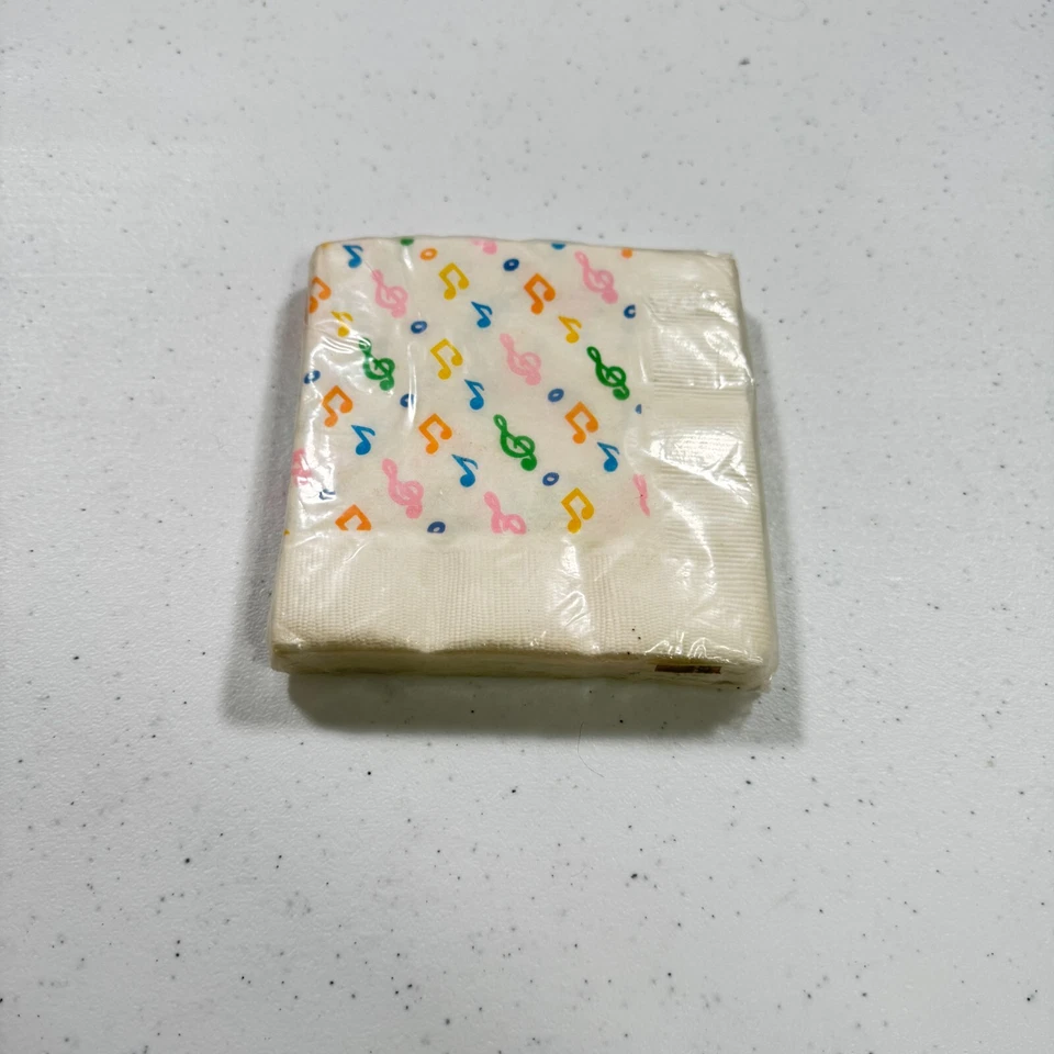 servilletas de papel de cóctel sello vintage notas musicales 16 estados unidos Foto 2 de 4