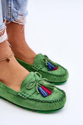 Mocasines de mujer mocasines sin cordones bailarina zapatillas bajas - Imagen 26 de 59