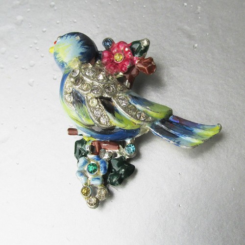 Signed CORO Alfred Katz LOVE BIRD Vintage Dress Clip Brooch Pin, Book Piece - 第 5/5 張圖片