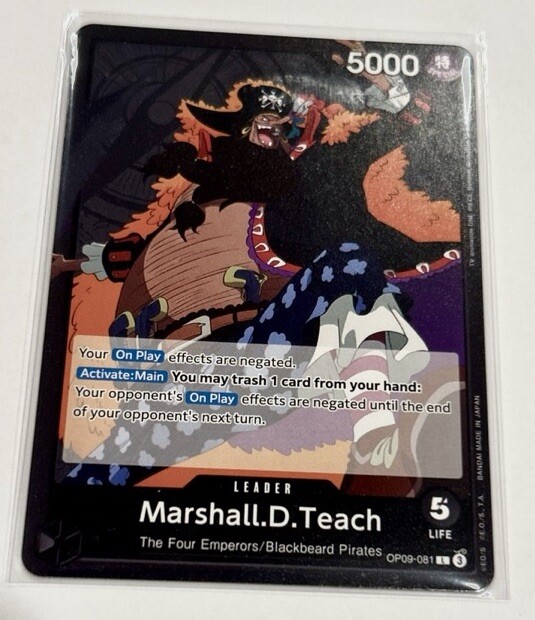 One Piece CG Marshall D Teach OP09-081 Emperors in the New World Leader!