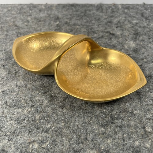 1925-30's Pickard Gold Daisy & Rose Candy Relish Trinket Dish Handle #399 - Picture 5 of 16