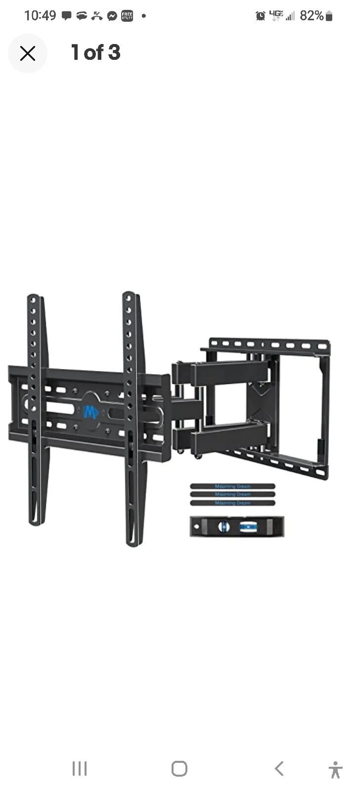 Mounting Dream MD2380 TV Wall Mount Bracket, Full Motion Dual