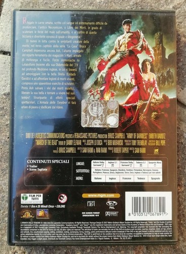 dvd L'ARMATA DELLE TENEBRE Sam Raimi Army of Darkness Campbell HORROR La casa 3 - 第 4/4 張圖片