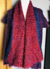 J Francis Reversible Drape Cardigan Womens M Open Front Short Sleeve City Boho