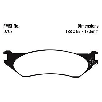 Pastillas de freno traseras EBC Greenstuff serie 6000 para camioneta y SUV para Dodge Ram 3500 01-08 Foto 3 de 4