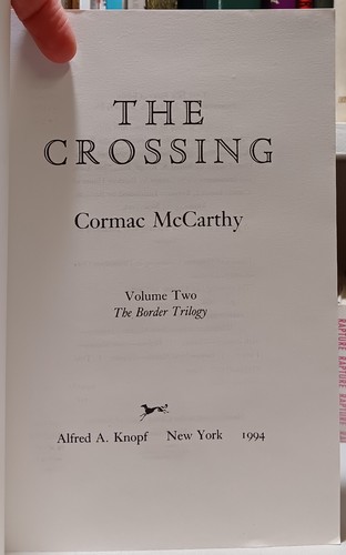 Cormac McCarthy - The Crossing - UNKORRIGIERTER BEWEIS - Knopf 1994 - Bild 6 von 7