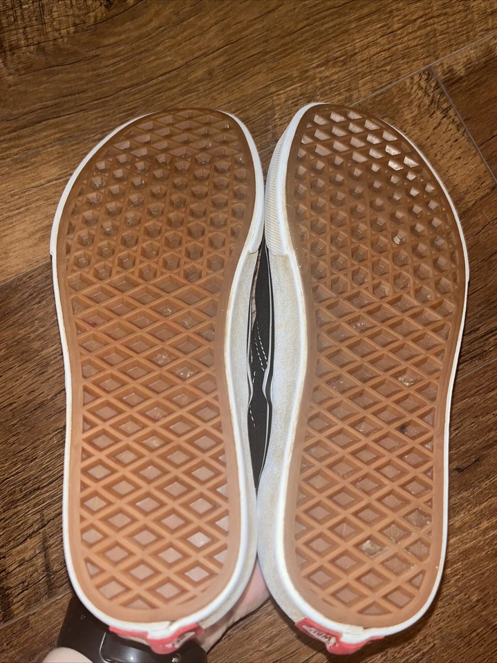 VANS Off the Wall Classic Slip-On BLACK Sneakers Tennis Shoes Womens 6 Men’s 4.5 - Image 2 of 4