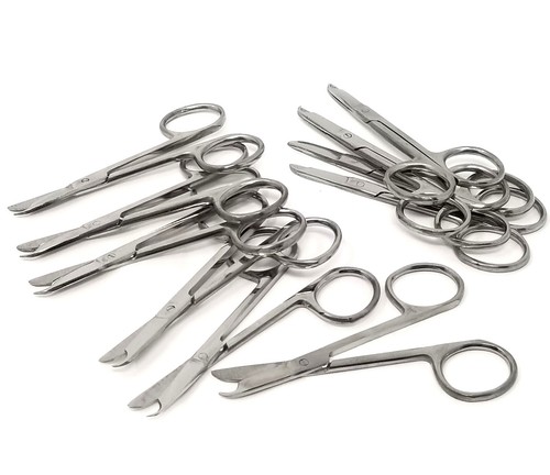 Pack of 10 Pcs Spencer Stitch Scissors 3.5" Delicate With Suture Removal Hook - Picture 2 of 3