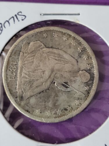 1871 S 50c Seated Liberty Half Dollar San Francisco - Picture 8 of 17