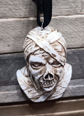 Mummy Bust Hanging Ornament   Undead Egyptian Nightmare