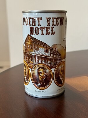 Point View Hotel Inn of Presidents Pull Tab Beer Can Bottom Opened Empty