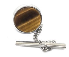 GENUINE TIGERS EYE TIE TACK