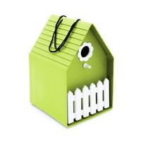 Kunststoff Vogel Haus 24 Cm - GrüN - Nist Kasten Futter Station Garten Deko